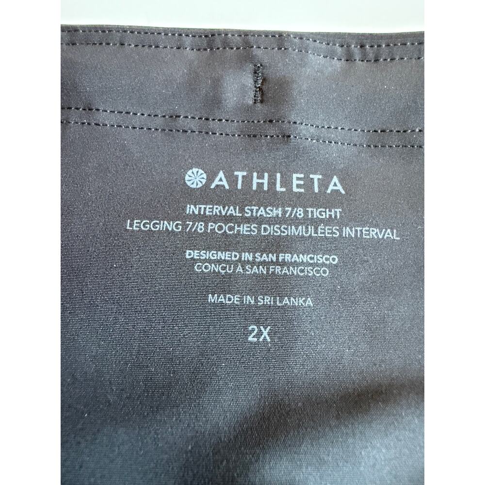 NEW Athleta Interval Stash High Rise 7/8 Tight Legging Black Women's 2X - Picture 9 of 15